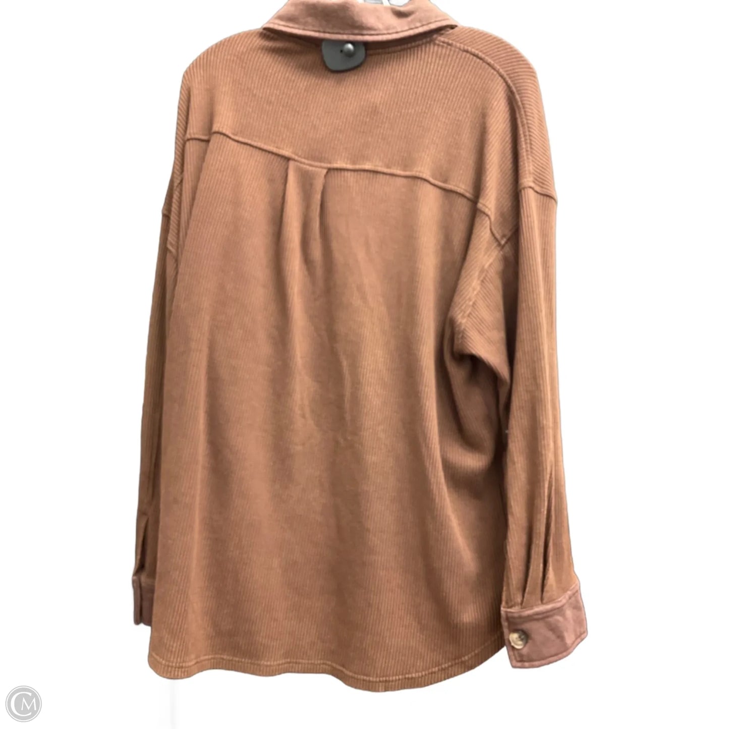 Blouse Long Sleeve By Oddi In Brown, Size: 2x