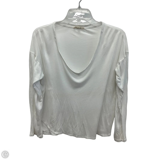 Top Long Sleeve By Madewell In White, Size: M