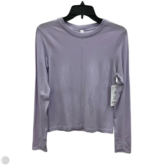 Athletic Top Long Sleeve Collar By Athleta In Purple, Size: M