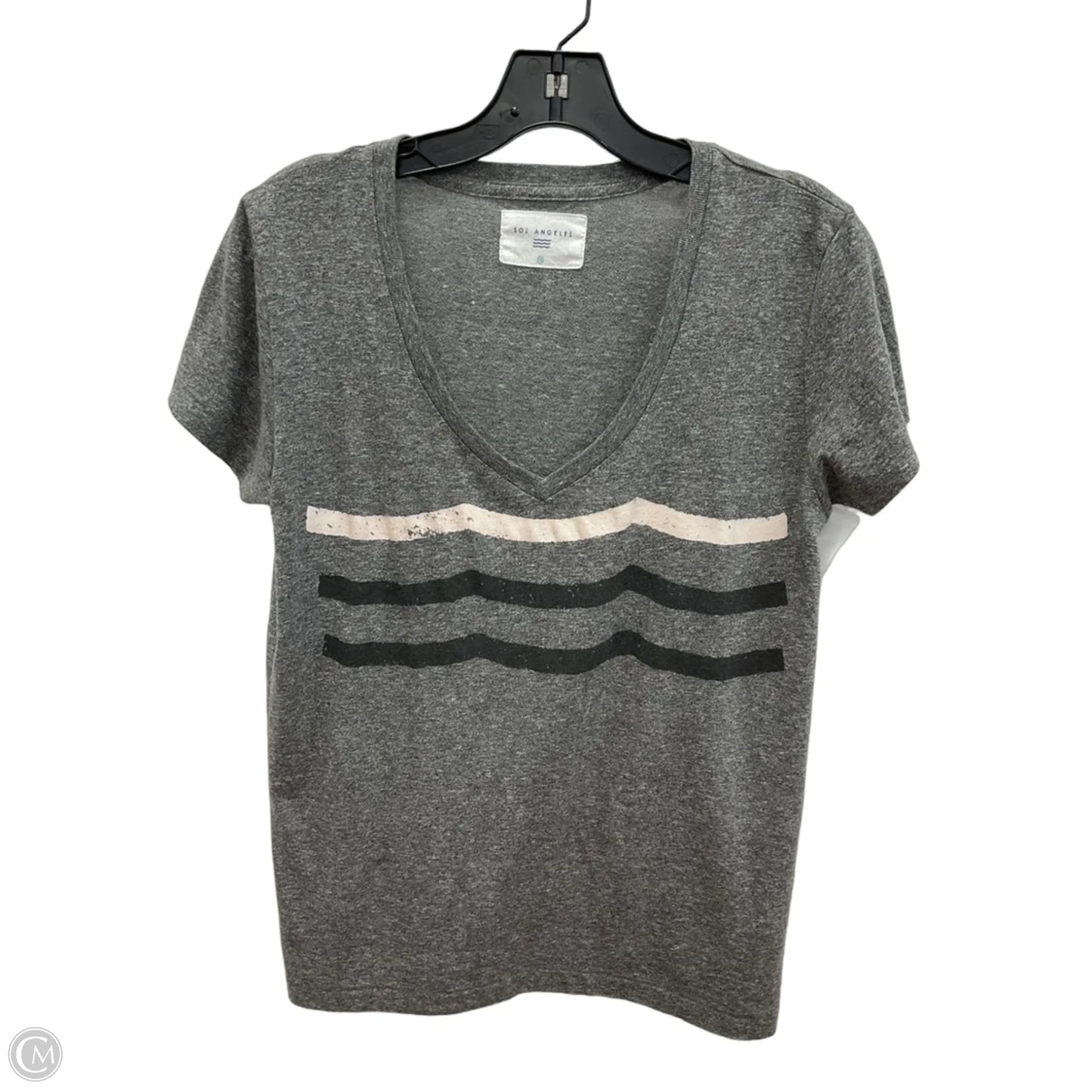 Top Short Sleeve By Sol Angeles In Grey, Size: Xs