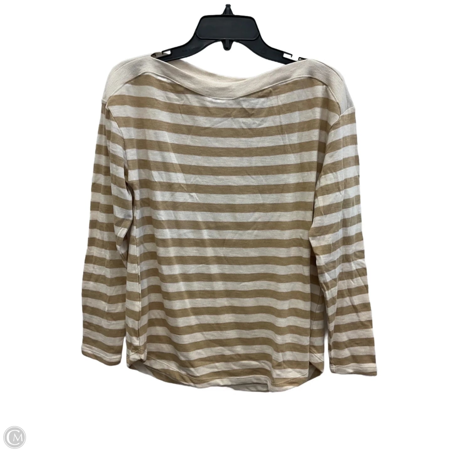 Top Long Sleeve By Loft In Striped Pattern, Size: M
