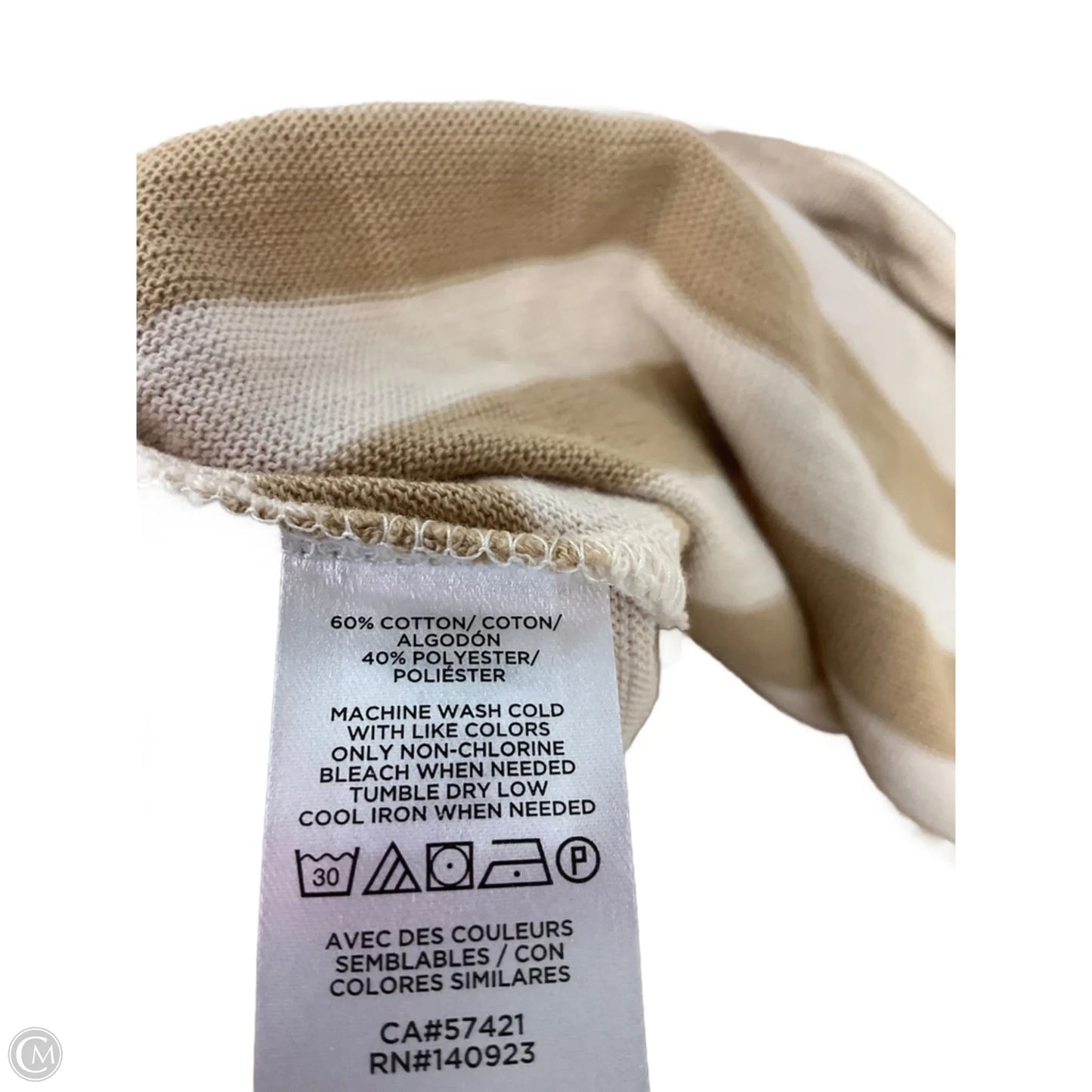 Top Long Sleeve By Loft In Striped Pattern, Size: M