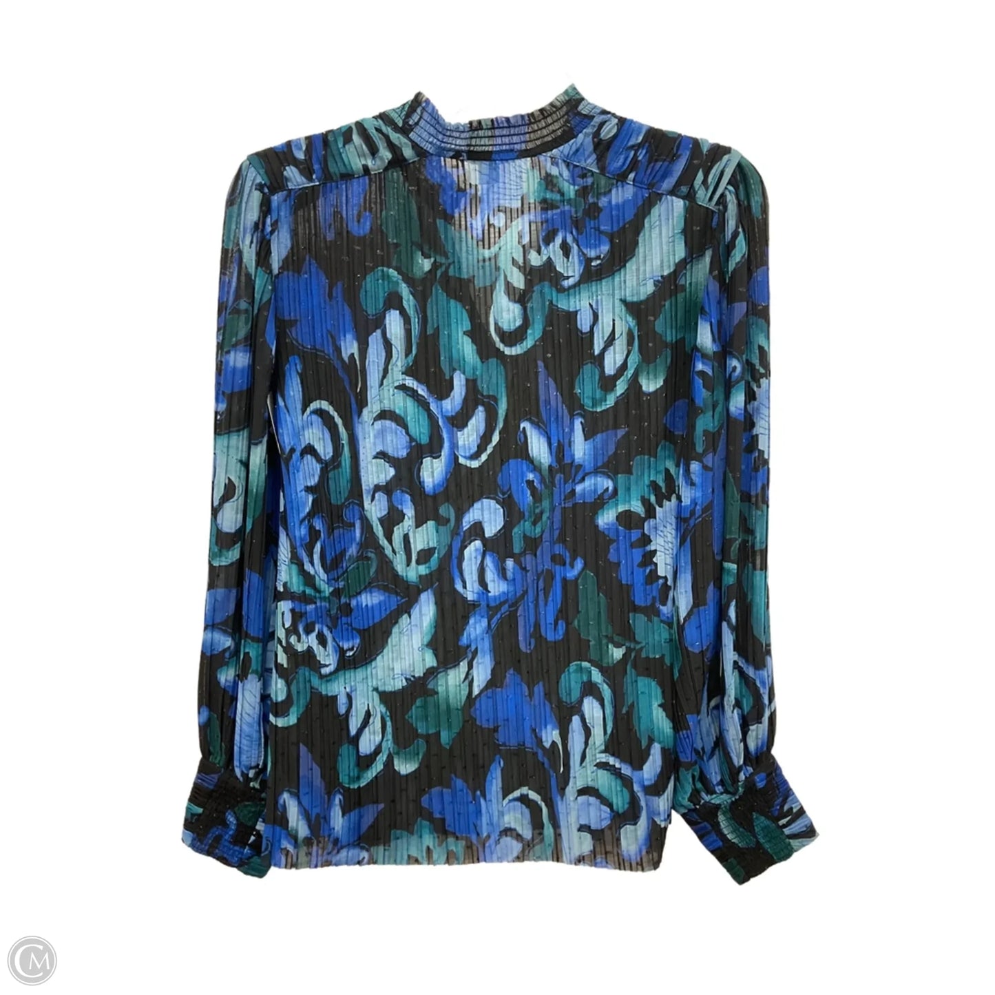Top Long Sleeve By Chicos In Blue, Size: S