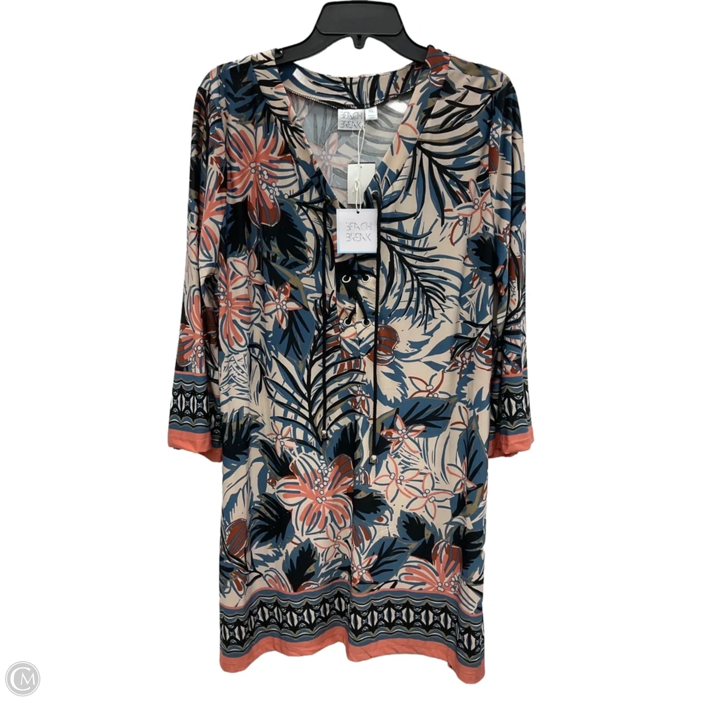 Swimsuit Top By Clothes Mentor In Floral Print, Size: Xl