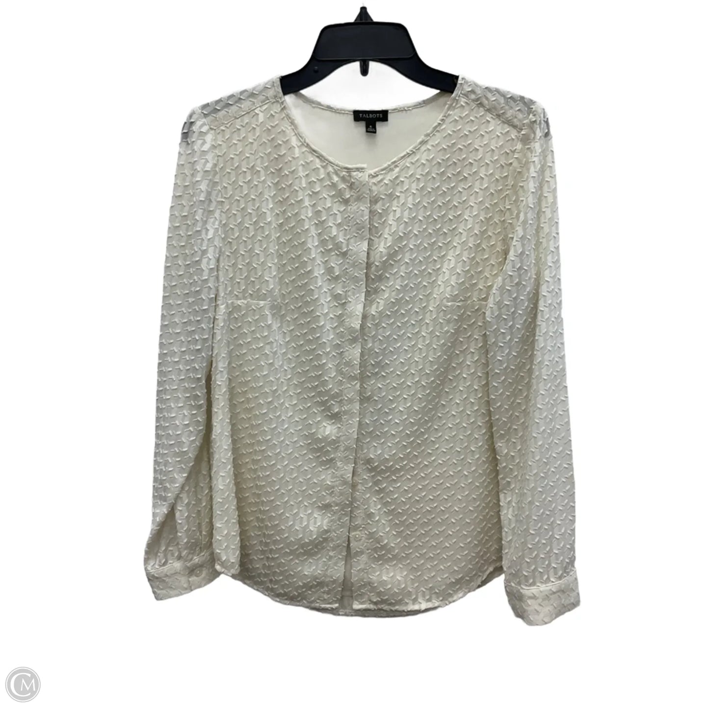 Blouse Long Sleeve By Talbots In White, Size: 6