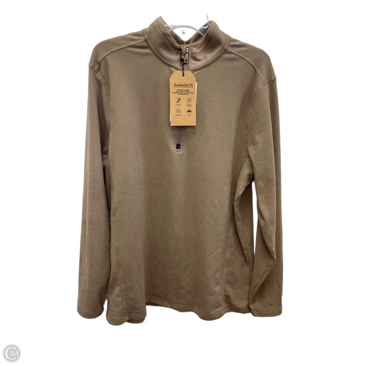 Athletic Top Long Sleeve Collar By Avalanche In Beige, Size: L