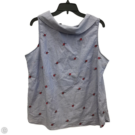 Top Sleeveless By Talbots In Striped Pattern, Size: Xl