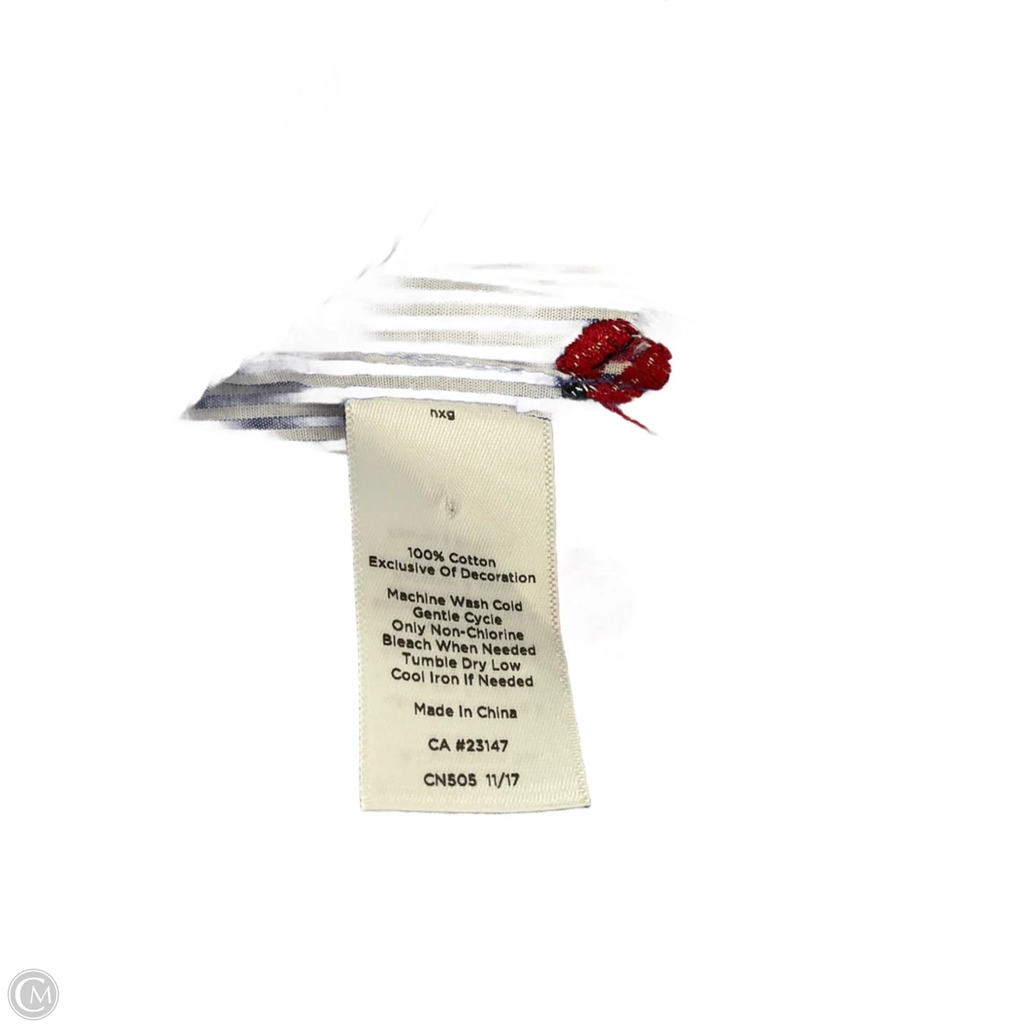 Top Sleeveless By Talbots In Striped Pattern, Size: Xl