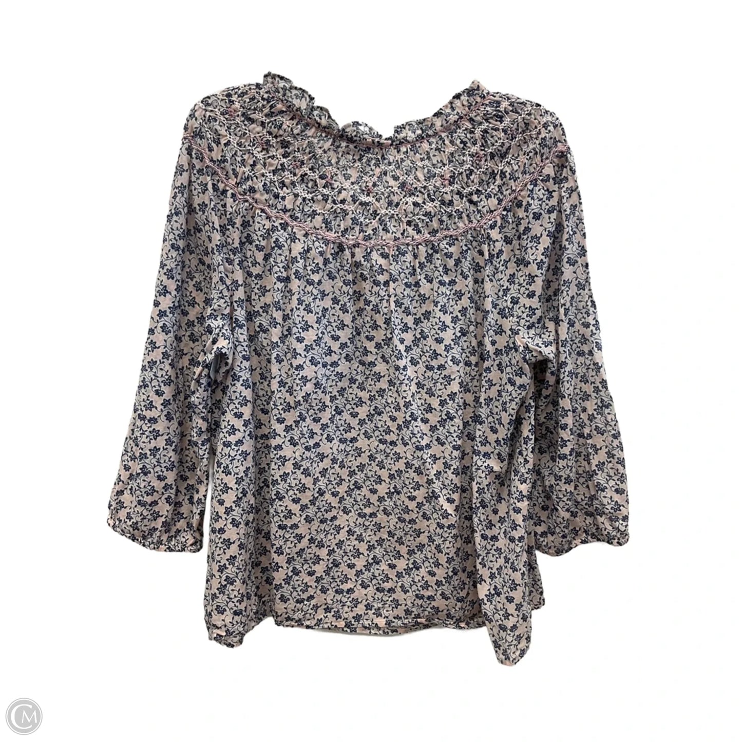 Top Long Sleeve By J. Jill In Floral Print, Size: Xl