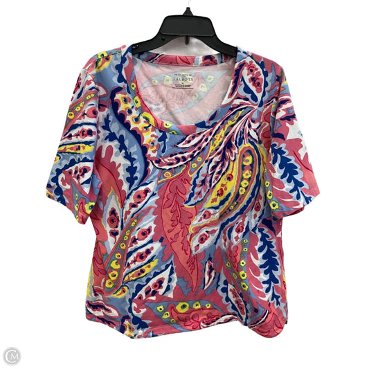 Top Short Sleeve By Talbots In Pink, Size: Xl
