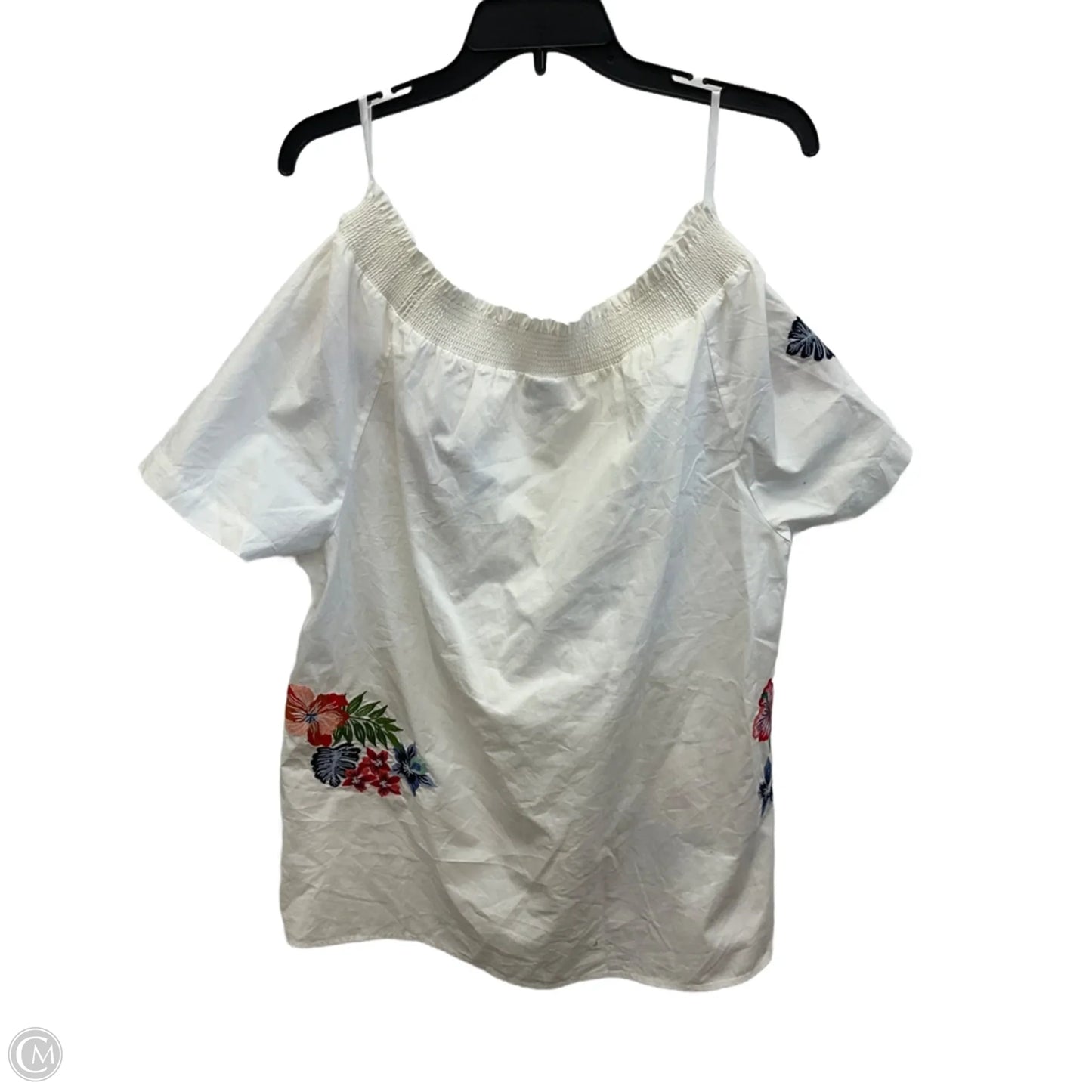 Top Short Sleeve By Talbots In Floral Print, Size: L