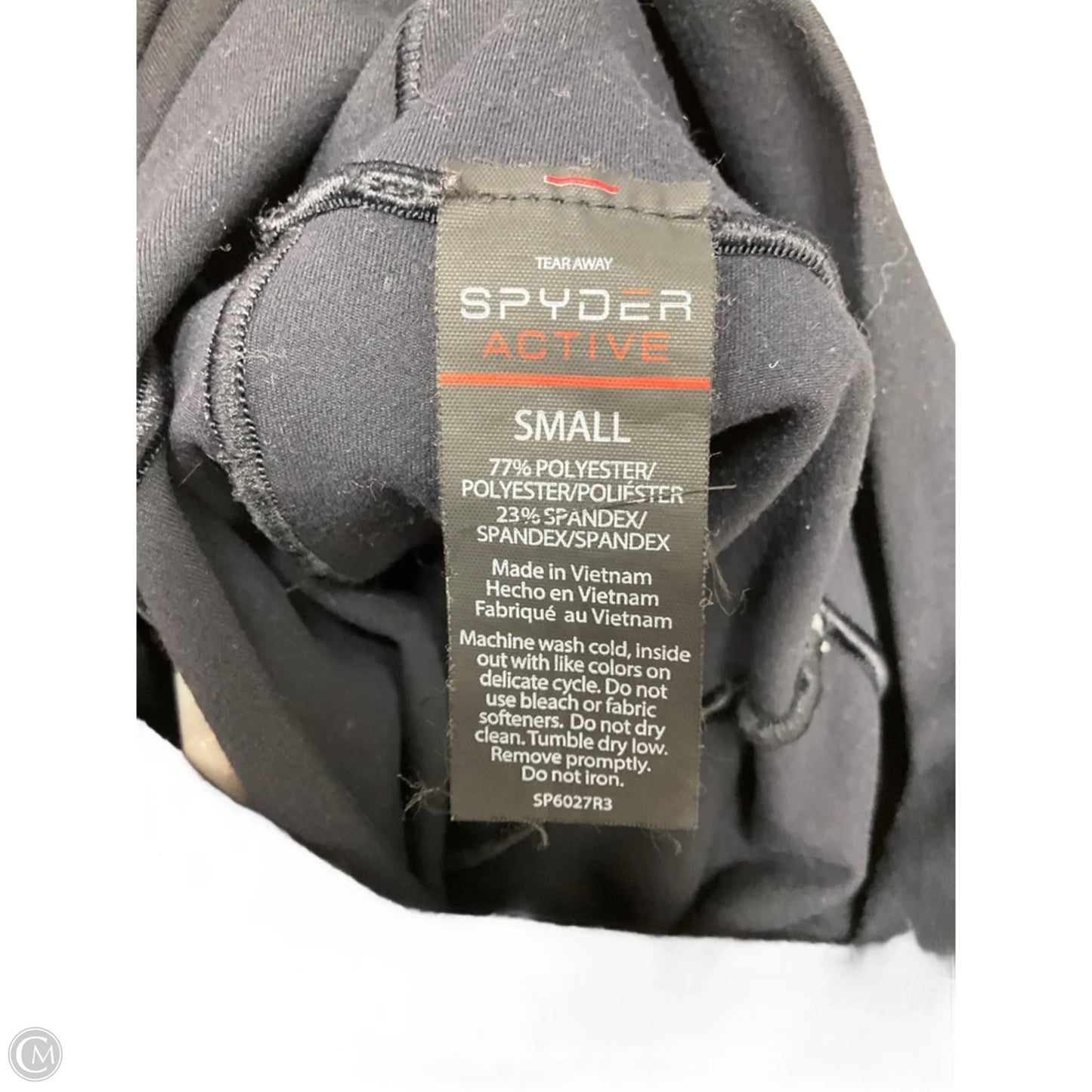 Athletic Leggings By Spyder In Black, Size: S