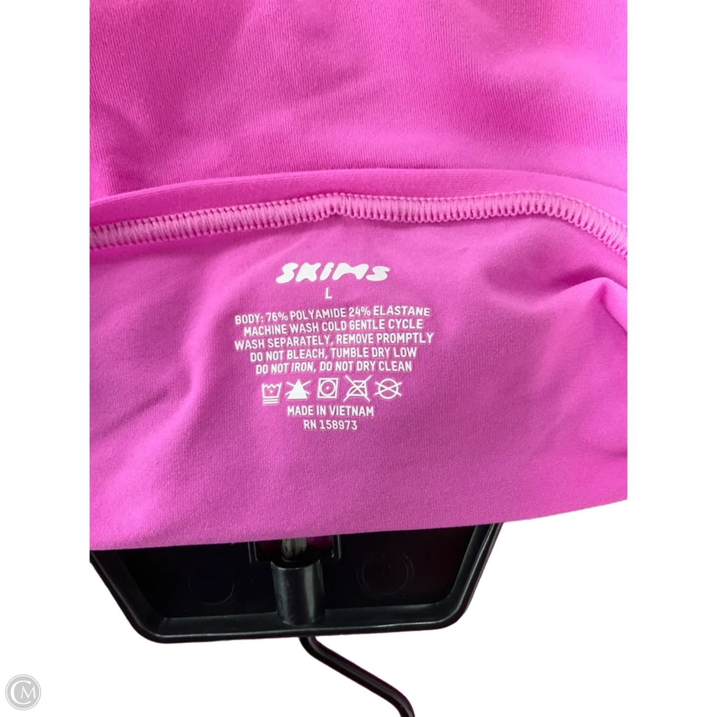Athletic Top Long Sleeve Collar By Skims In Pink, Size: L