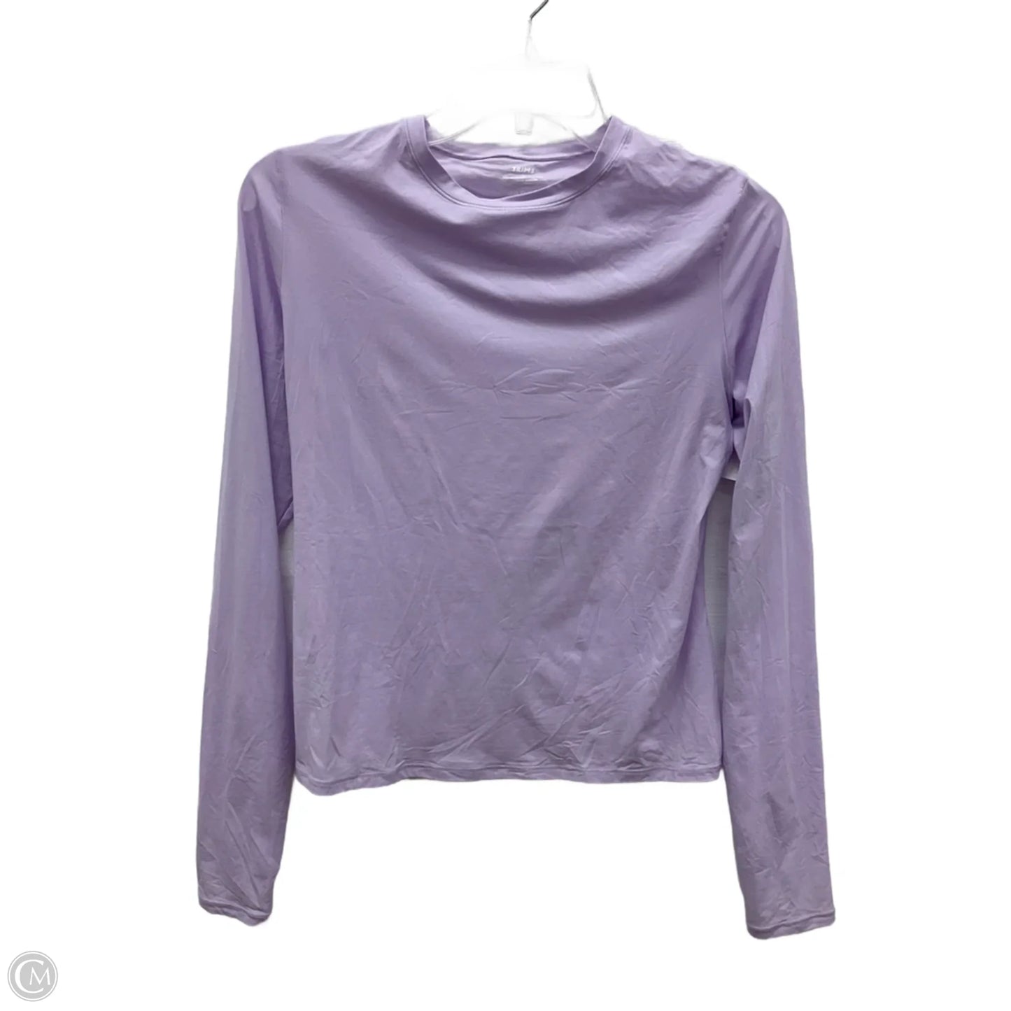 Athletic Top Long Sleeve Collar By Skims In Purple, Size: L