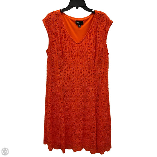 Dress Casual Midi By Ronnie Nicole In Orange, Size: 16