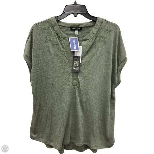 Top Short Sleeve By Cable And Gauge In Green, Size: Xl