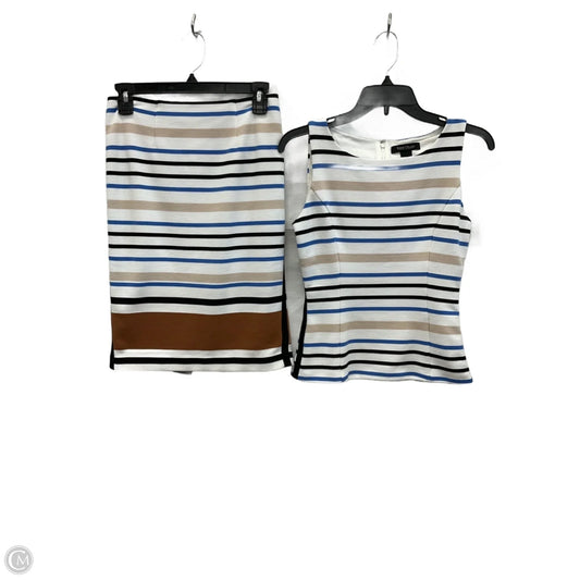 Skirt Suit 2pc By White House Black Market In Striped Pattern, Size: 0