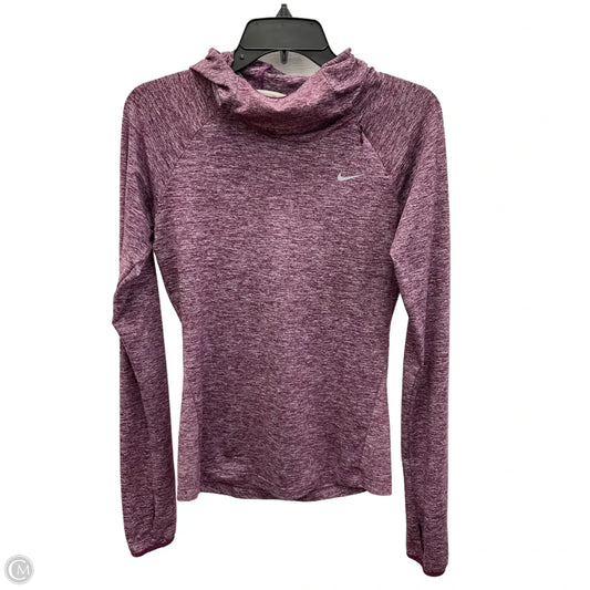 Athletic Top Long Sleeve Hoodie By Nike In Purple, Size: Xs
