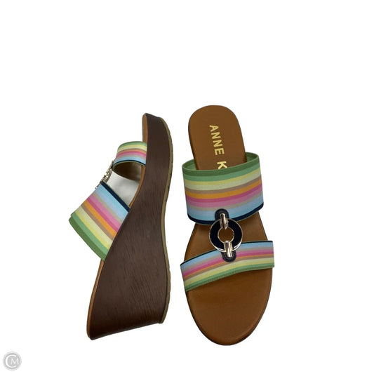 Sandals Heels Platform By Anne Klein In Brown, Size: 8