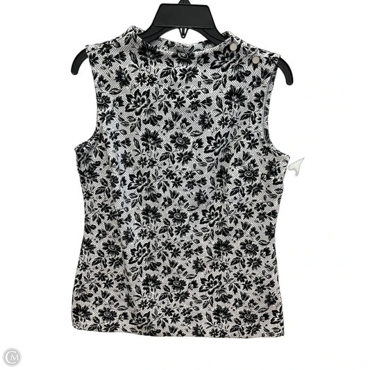 Top Sleeveless By Talbots In Floral Print, Size: S