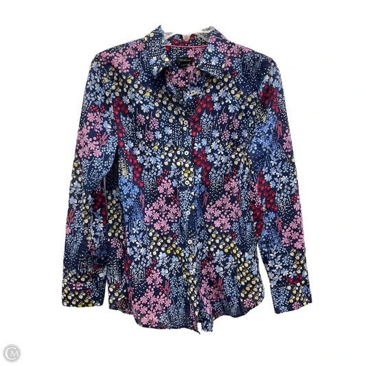 Blouse Long Sleeve By Talbots In Floral Print, Size: S