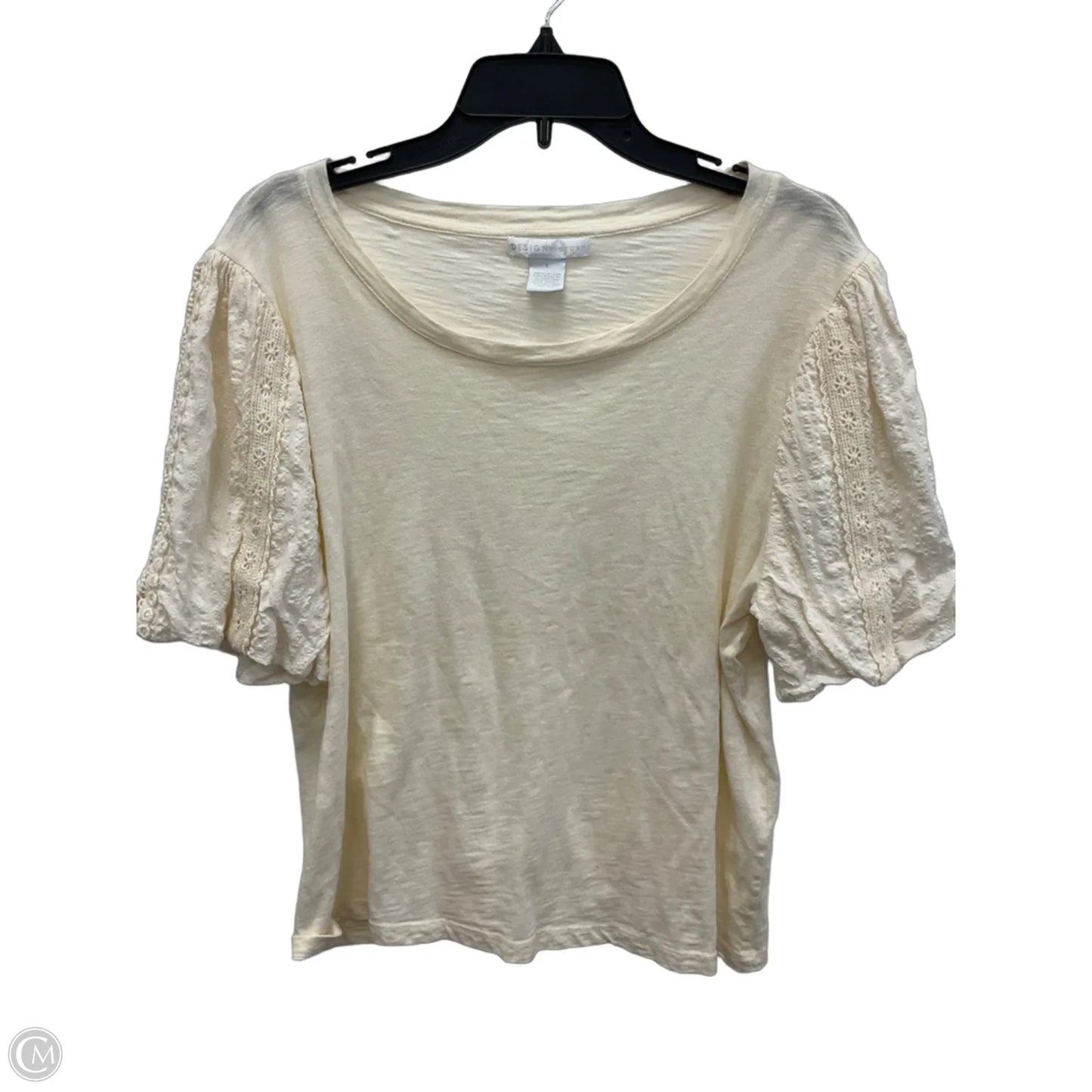 Top Short Sleeve By Design History In White, Size: L