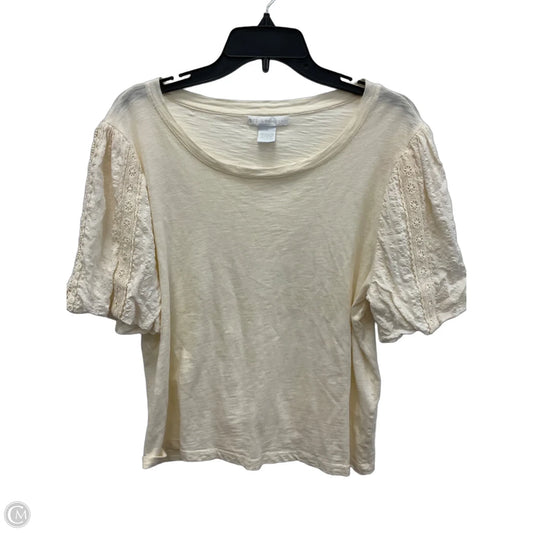 Top Short Sleeve By Design History In White, Size: L