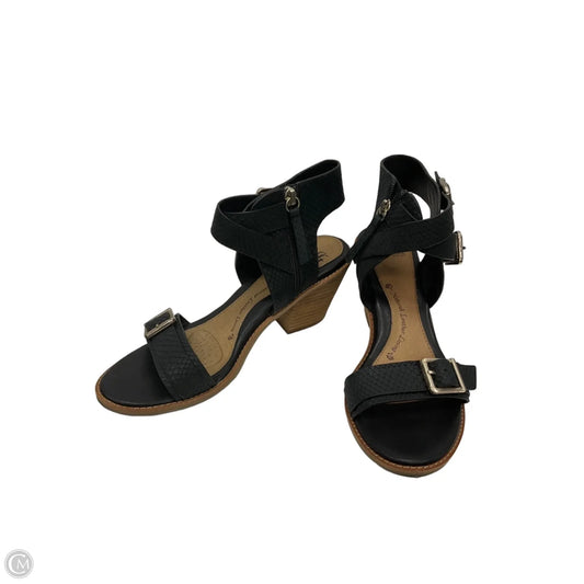 Sandals Heels Platform By Sofft In Black, Size: 8