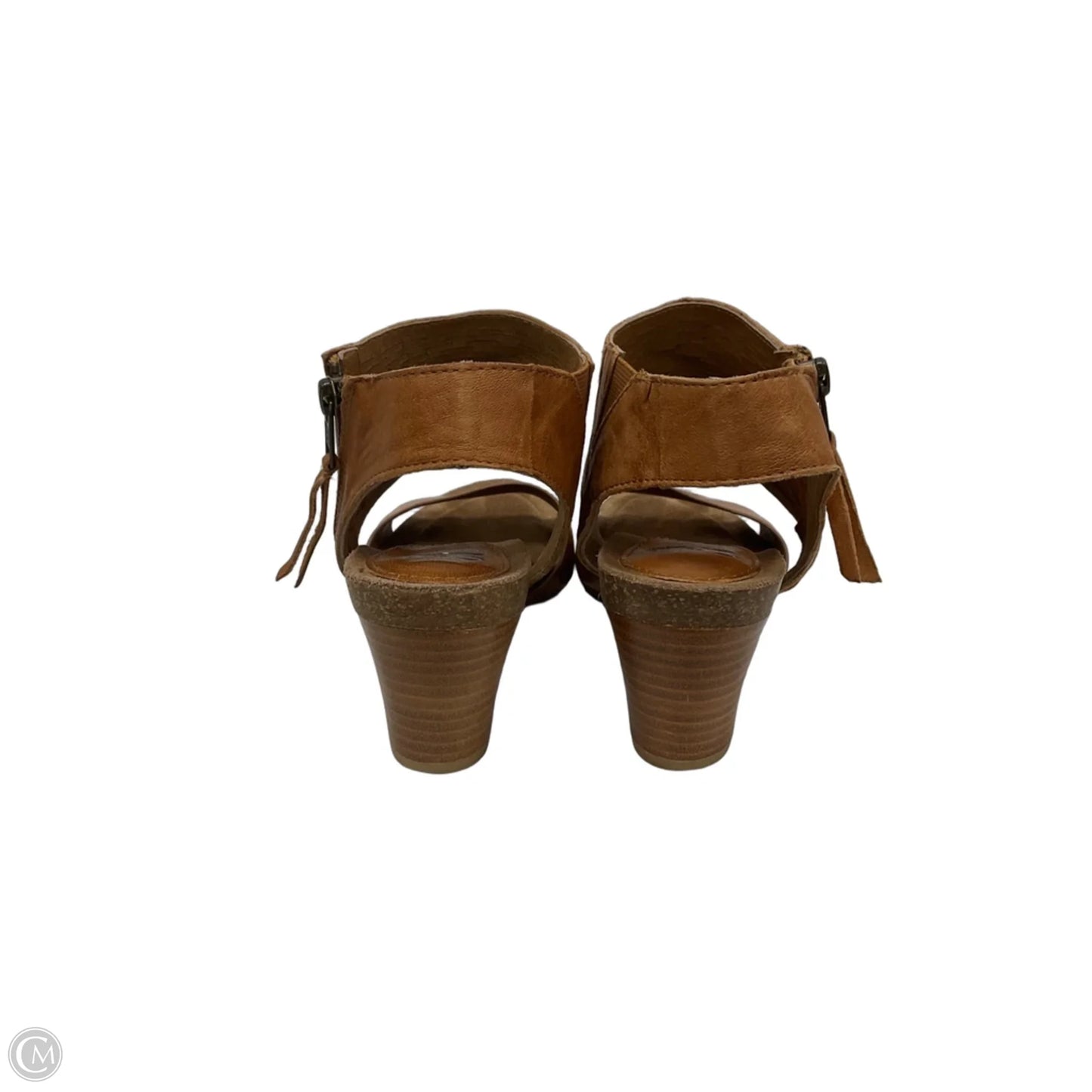 Sandals Heels Platform By Sofft In Brown, Size: 8