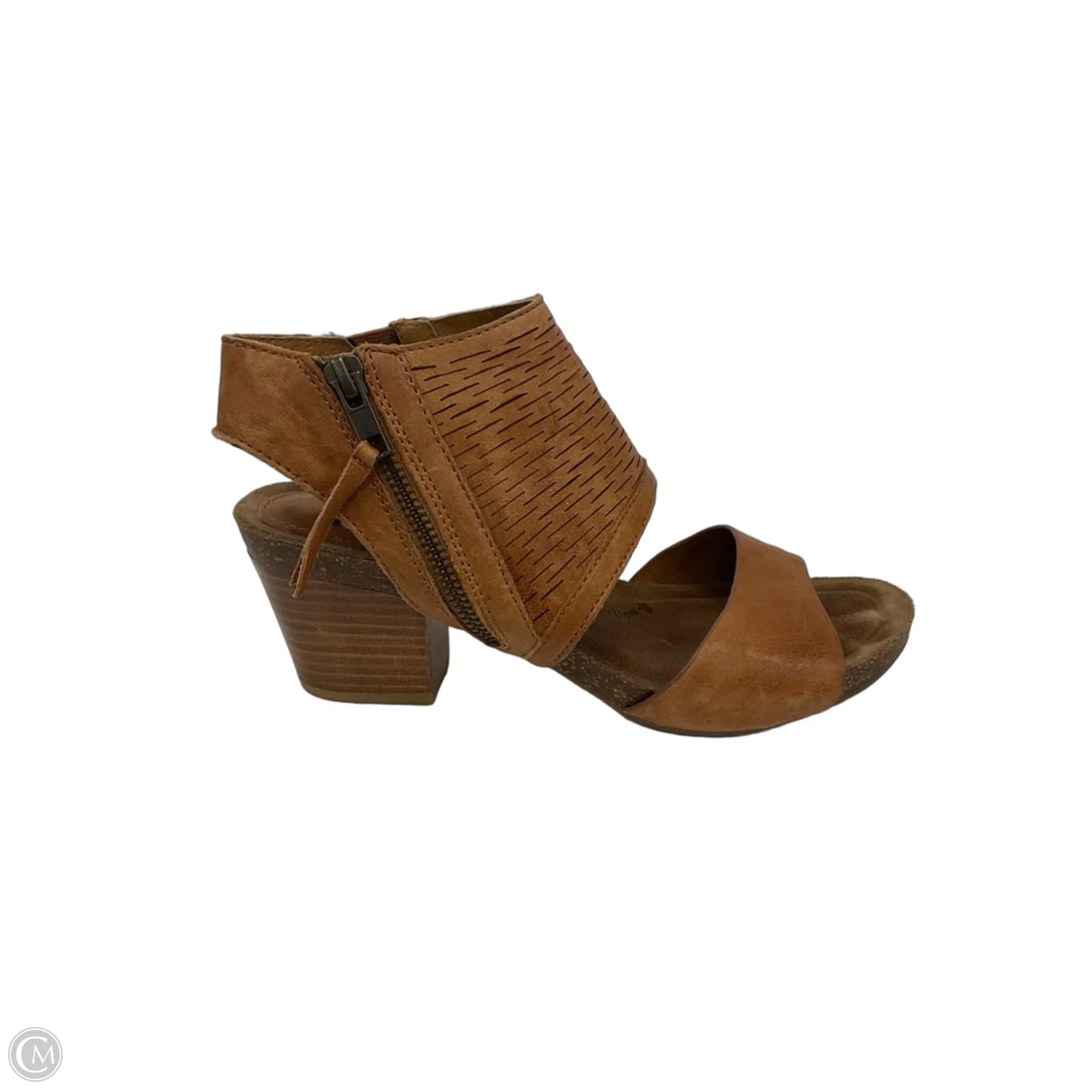 Sandals Heels Platform By Sofft In Brown, Size: 8