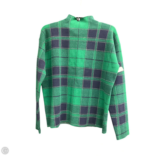 Top Long Sleeve By Tahari In Plaid Pattern, Size: M