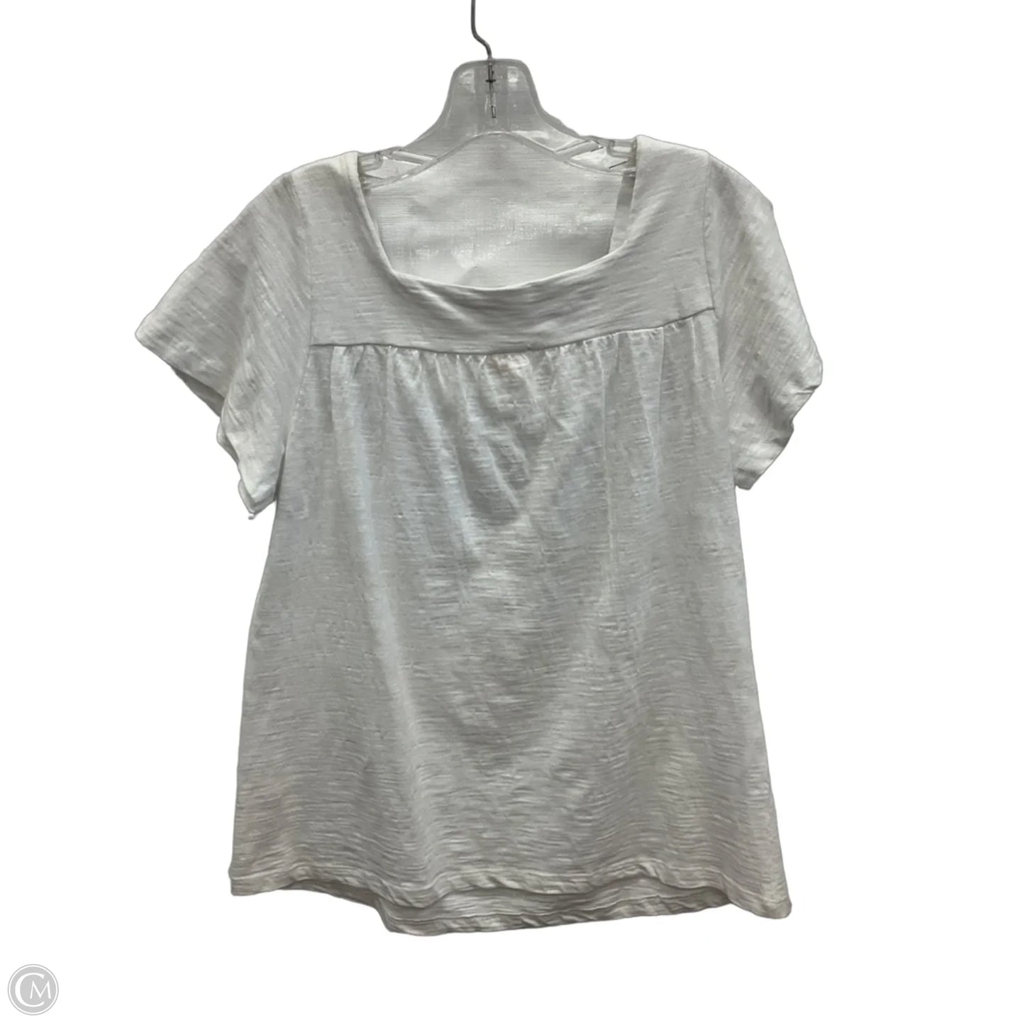 Top Short Sleeve By Clothes Mentor In White, Size: S