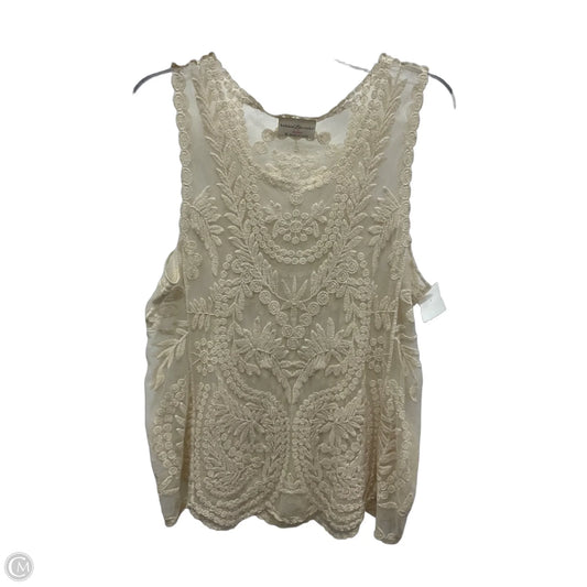 Tank Top By Bobbie Brooks In Cream, Size: M