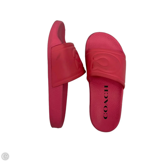 Sandals Designer By Coach In Pink, Size: 5