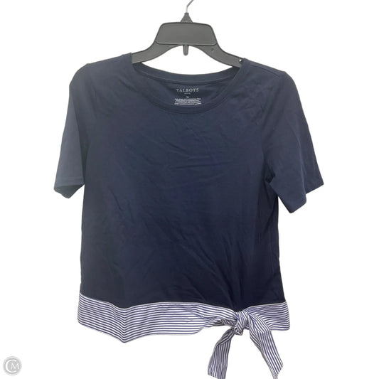 Top Short Sleeve By Talbots In Blue, Size: S