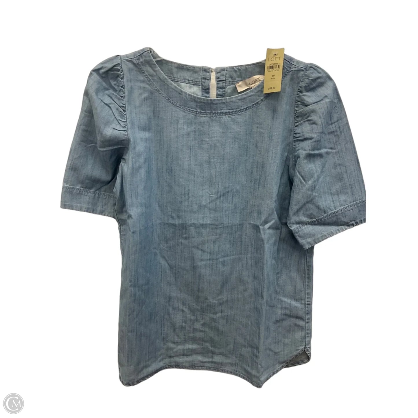 Top Short Sleeve By Loft In Blue, Size: S