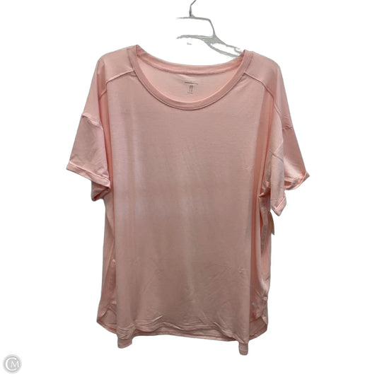 Top Short Sleeve By Amazon Essentials In Pink, Size: Xxl