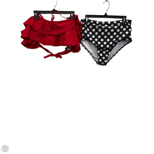 Swimsuit 2pc By Clothes Mentor In Black & Red, Size: Xl