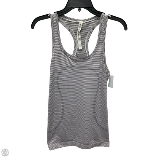 Athletic Tank Top By Lululemon In Striped Pattern, Size: M