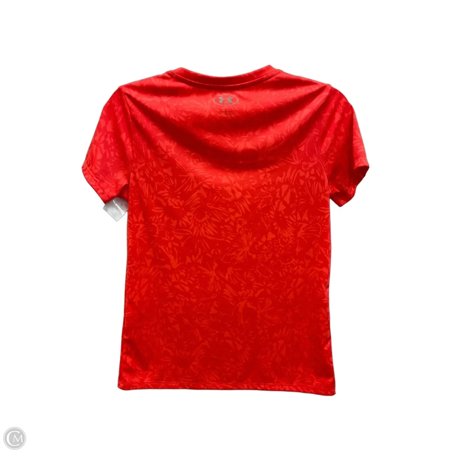 Athletic Top Short Sleeve By Under Armour In Orange, Size: Xs