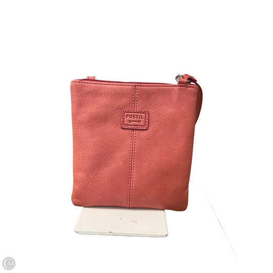 Crossbody Leather By Fossil, Size: Small