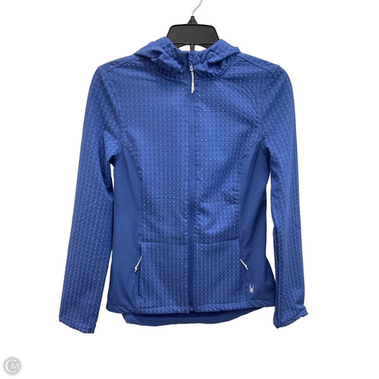 Athletic Jacket By Spyder In Blue, Size: Xs