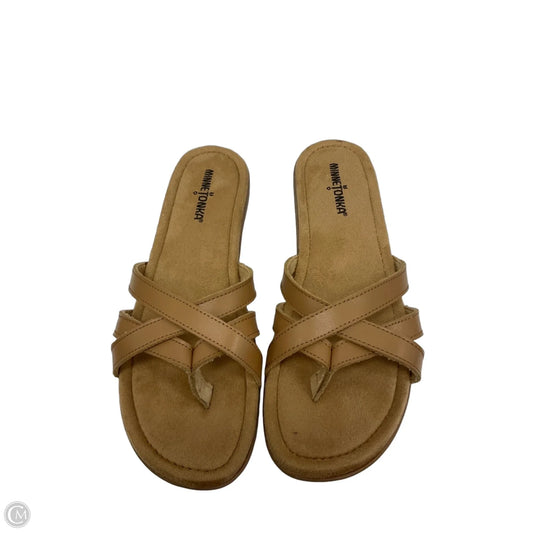 Sandals Flats By Minnetonka In Brown, Size: 10