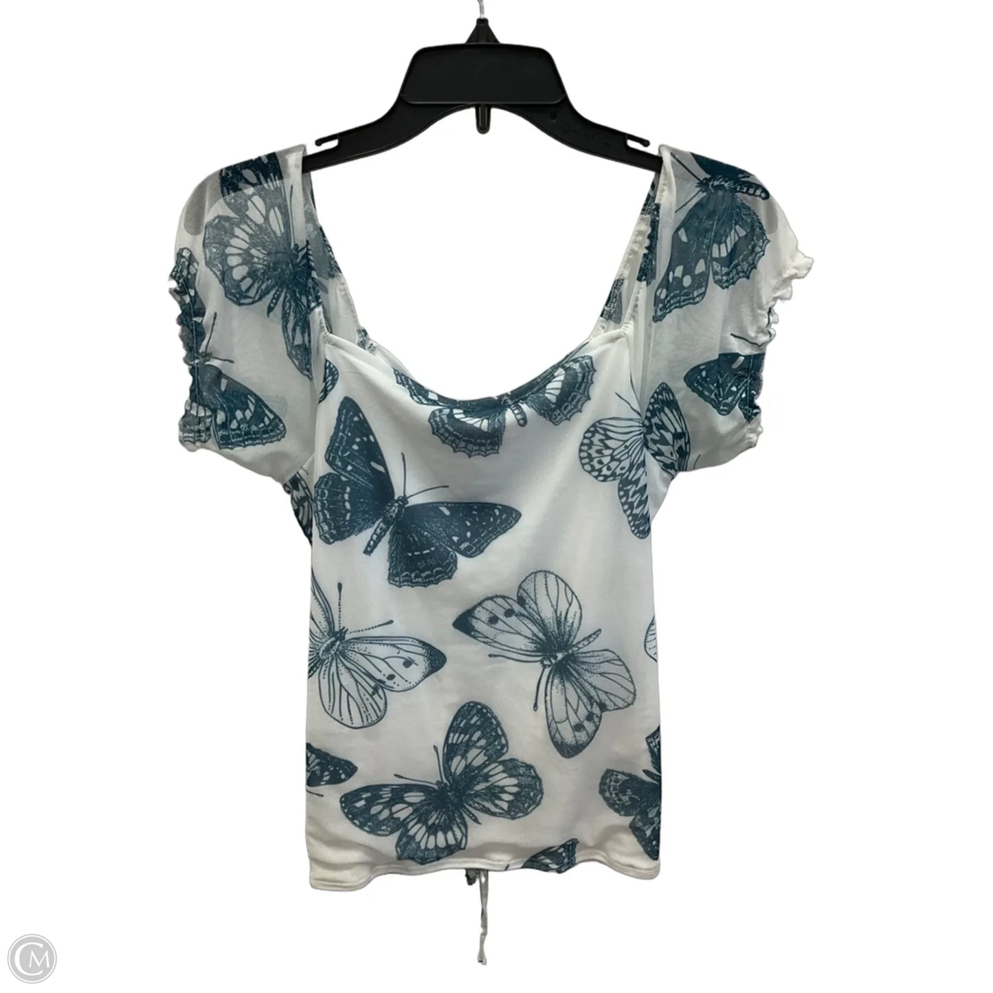 Top Short Sleeve By Guess In White, Size: L