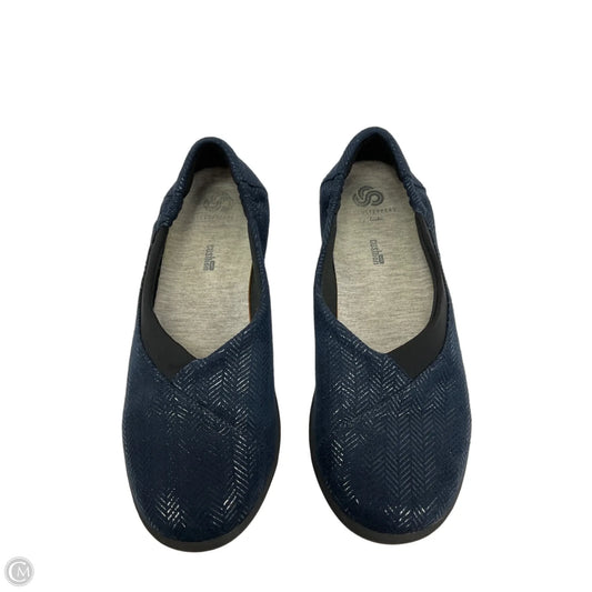 Shoes Flats By Clarks In Blue, Size: 7