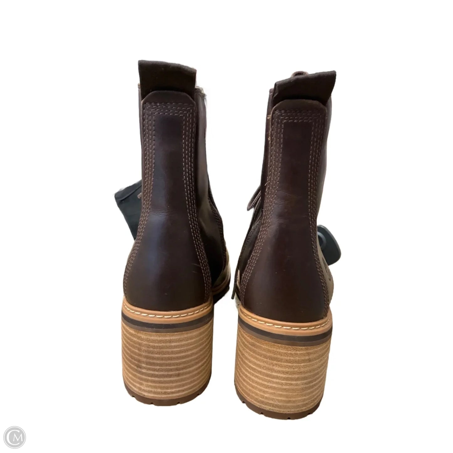 Boots Ankle Heels By Timberland In Brown, Size: 10