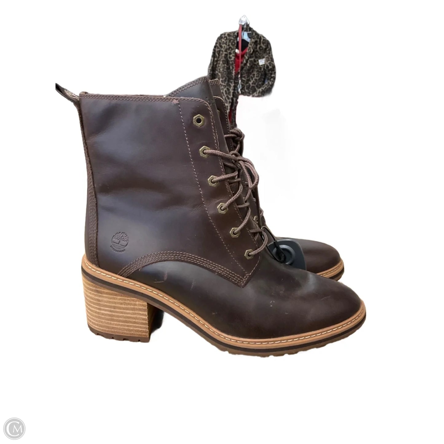 Boots Ankle Heels By Timberland In Brown, Size: 10