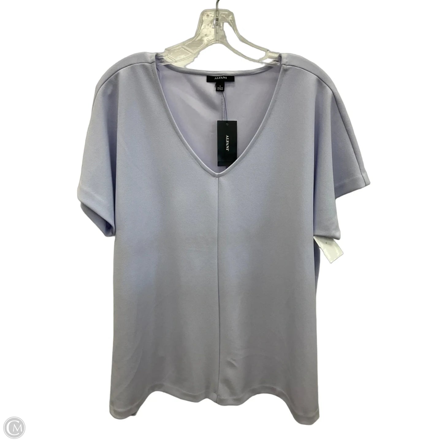 Top Short Sleeve By Alfani In Purple, Size: L