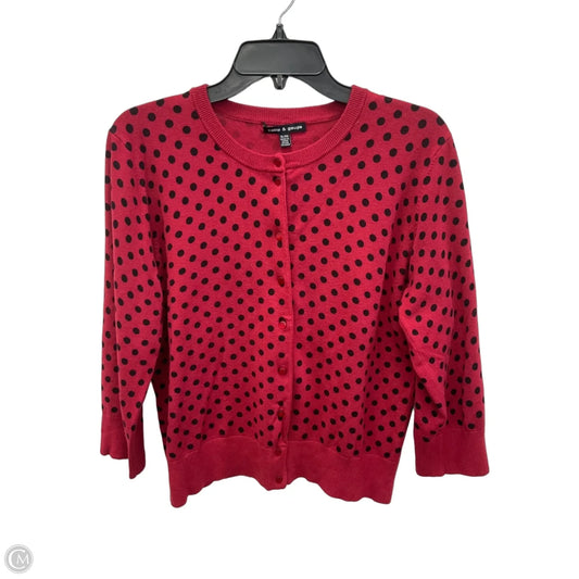 Cardigan By Cable And Gauge In Polkadot Pattern, Size: Xl