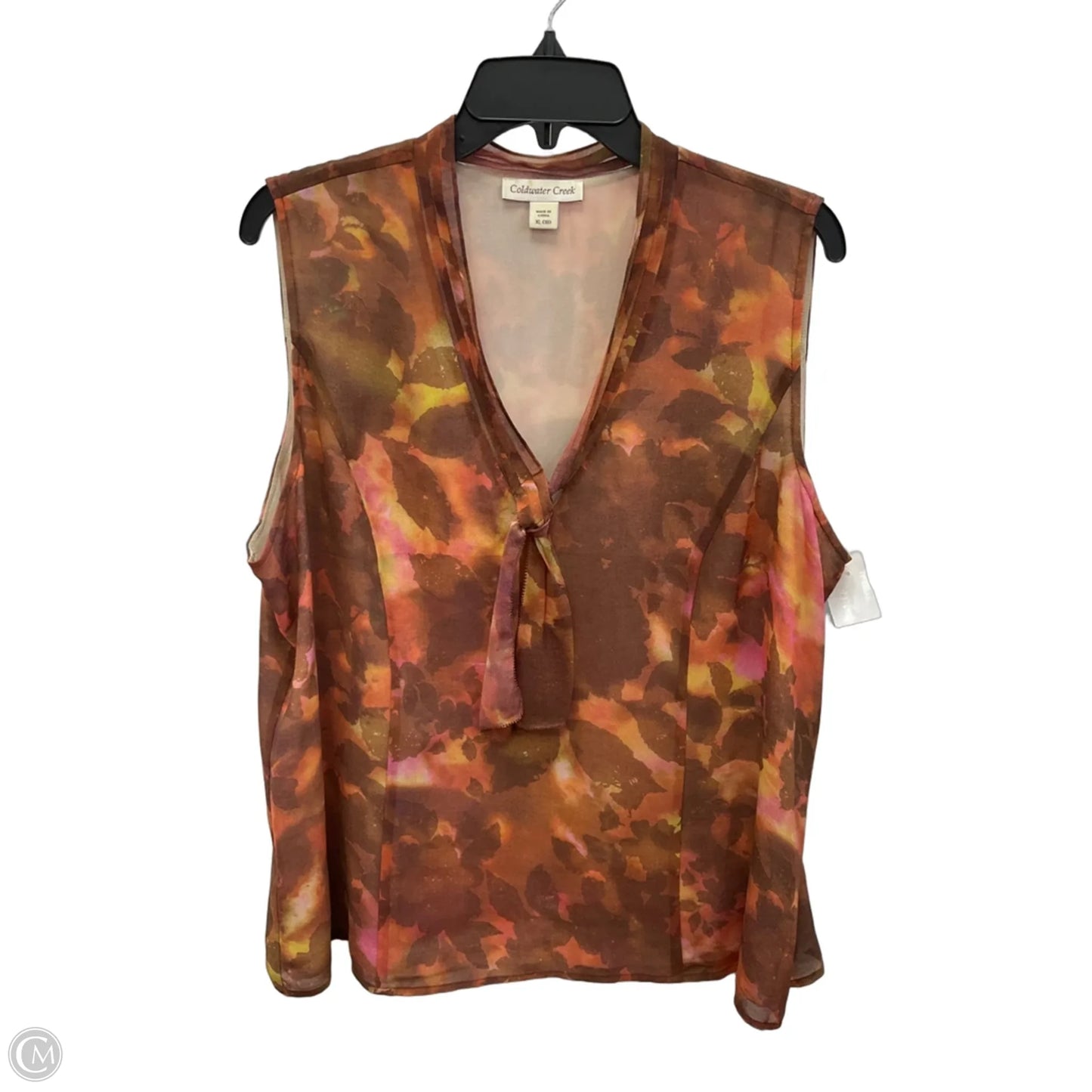 Top Sleeveless By Coldwater Creek In Orange, Size: Xl